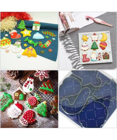 FELTECHELECTR 5pcs Christmas Die Cutting Snowflake Cookie Candy Chocolate Baking Accessory Stainless Steel Props - Buy Online on GoSupps.com