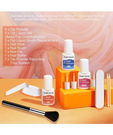 4 Colors Dipping Powder Starter Kit - Romantic Gentle Pink Dip Powder Nail Kit - Nude Purple Glossy Nail Dipping Powder Kit - French Elegant Nail Powder Dip Kit Starter Set with Base & Top Coat red - Buy Online on GoSupps.com