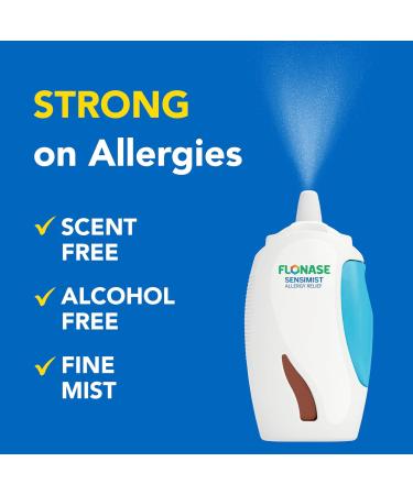 Flonase Sensimist Allergy Relief Nasal Spray - Non-Drowsy 24HR Long Lasting Allergy Relief with Fine Scent-Free Mist - 120 Sprays Plus Bonus Pack of Tissues - Buy Online on GoSupps.com