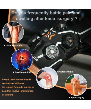 Knee Massagers for Pain Relief - Ice & Heat Therapy 5 Modes | Portable Leg Massagers for Sports Recovery & Muscle Relaxation - Buy Online on GoSupps.com