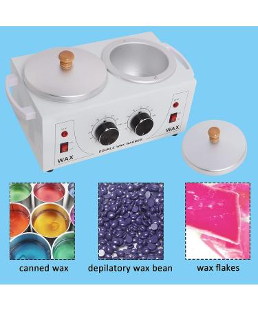 Professional Double Wax Warmer Machine for Hair Removal | Salon Grade Heater with Wooden Wax Sticks - Buy Online on GoSupps.com