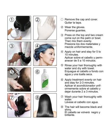 Natural Black Hair Color Shampoo with Herbals + Hair Treatment - Covers Gray Hair in 10 Minutes - 400ml - For Women & Men - Buy Online on GoSupps.com