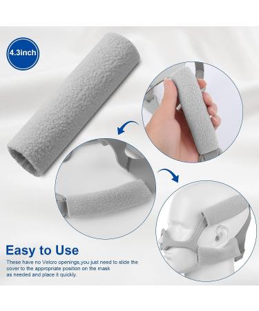 16-Piece Gray Mask Strap Cover Set for Face Pressure Relief - Buy Online on GoSupps.com