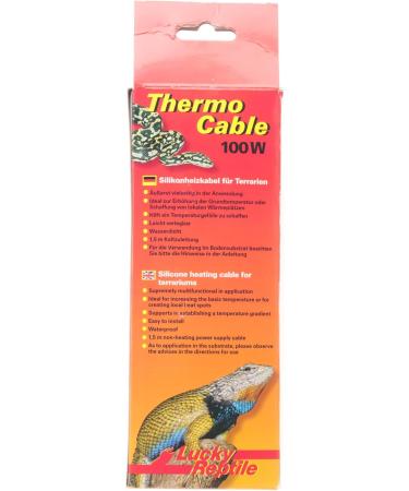 Lucky Reptile Thermo Cable | 100W Heating Cable for Terrariums | 10m Waterproof Silicone Heating Cable with 1.5m Cold Supplies | Fast & Even Heat | Essential Terrarium Accessories - Buy Online on GoSupps.com