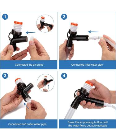 Fish Tank Gravel Cleaner Kit for Water Changing and Filter Cleaning - Long Nozzle with Air-Pressing Button, Adjustable Flow Controller - BPA Free - Buy Online on GoSupps.com