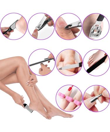 XMOSNZ Pedicure Kit - Professional Stainless Steel Foot Scrubber & Foot Care Tools Set - Buy Online on GoSupps.com
