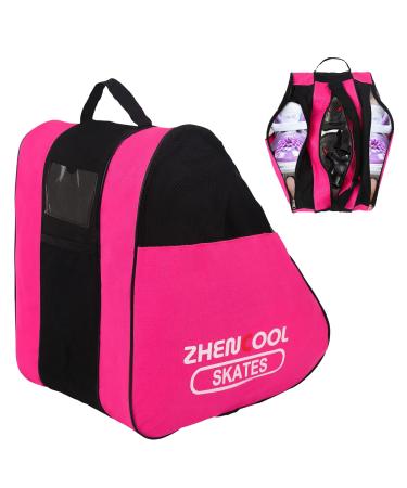 Glaitc inline pocket roller shoes bag skating bag inliner pocket adults with adjustable carrier straps ski shoes for children/adult men women pink