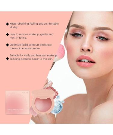 Face Blush Makeup Blush Powder Highly Pigmented Glitter Cosmetics Long Lasting Buildable for Women Girls Party Wedding Nude - Buy Online on GoSupps.com