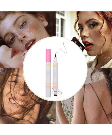 Freckles Pen Makeup Dot Pen Waterproof 2 in 1 Fake Freckle Stamp and Eyeliner Skin Friendly and LongLasting Natural Look Ideal for Face Beauty Women Social Gathering - Buy Online on GoSupps.com