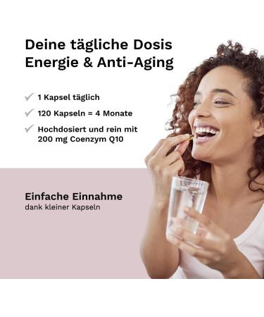 Coenzyme Q10 200 mg - 120 Vegan Capsules | High-Quality Q10 No Additives | 4-Month Supply | Lab Tested & Made in Germany | Balanced Vitality - Buy Online on GoSupps.com