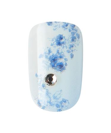 LoveShackFancy x imPRESS Hydrangea Blue Press-On Manicure Set | Short Square Nails with Prep Pad, File, Stick | Limited Edition - Buy Online on GoSupps.com