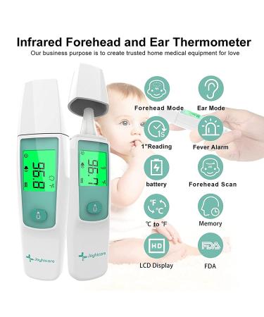 Joyhicare 3-in-1 Forehead & Ear Thermometer for Adults and Kids | Digital Medical Thermometer with Fever Alarm | Instant Accurate Readings - Buy Online on GoSupps.com