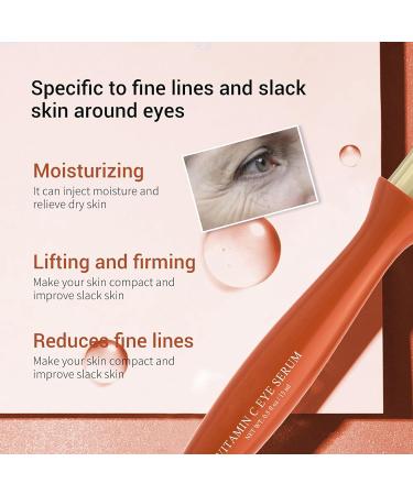 Vitamin C Roll-on Eye Serum for Dark Circles, Puffy Eyes & Fine Lines - Anti-Aging, Firming & Moisturizing Formula - Buy Online on GoSupps.com