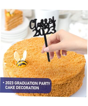 INOOMP 30pcs 2023 Graduation Cake Insert Nutcracker Cupcake Toppers Cupcake Picks Graduation Cupcake Toppers 2023 Graduation Cap Decorations Diploma Cake Toothpick Edible Plastic Food Black 7.6X4CM - Buy Online on GoSupps.com