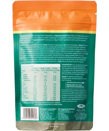 Udo's Choice Beyond Greens - Vegan Super Greens Powder with Antioxidants - 16 Servings, 125g - Buy Online on GoSupps.com