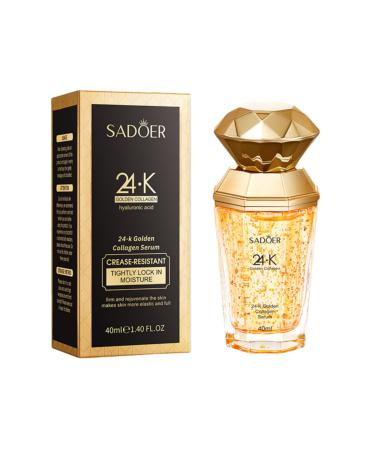 For Sadoer 24K Gold and Collagen Facial Serums Moisturizing Facial Serum Face Serum Facial Care Soothing Skin Brightens Skin Tone 40ml 1.40 FL OZ