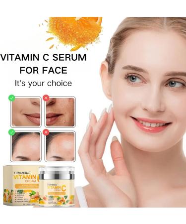 Turmeric Vitamin C Face Cream Turmeric Face Cream Vitamin C Face Moisturiser Brightening Face Cream For Moisturiser to Nourish Skin Smooth Lines & Boost Glow Day And Night For All Skin Types - Buy Online on GoSupps.com