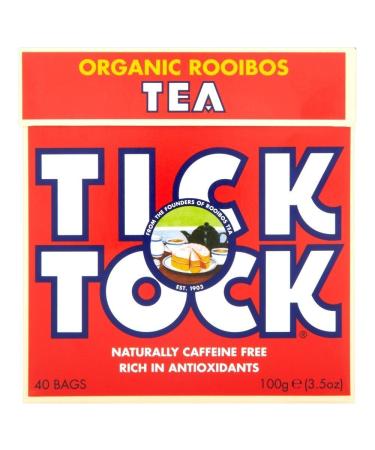 TICK TOCK Organic Rooibosch Tea Bags 40bags (PACK OF 1)