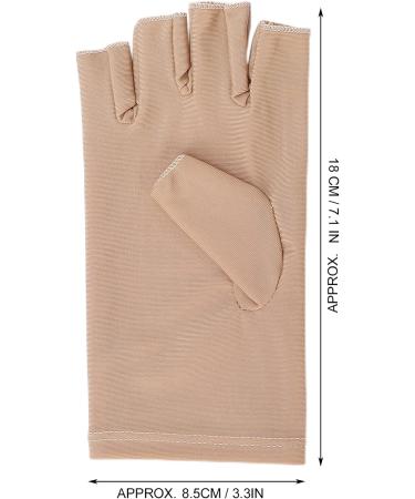 Professional UV Glove for Nail Lamp | Anti-UV Fiber Cotton Manicure Tool - Beige - Buy Online on GoSupps.com