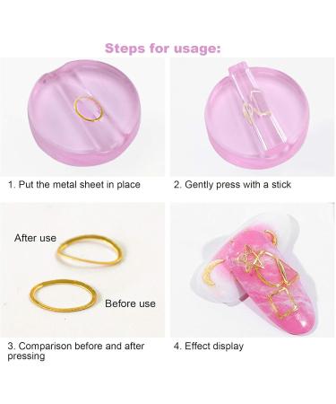 Professional Nail Art Metal Disc Set - 2 Pieces Curved Frame Tools for Perfect Nail Shaping - Buy Online on GoSupps.com