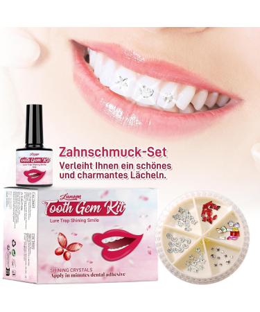 Tpyag Dental Rhinestones Dental Rhinestone Kit Crystal Decoration Set for Teeth Removable Shiny Tooth Ornaments Dental Decor - Buy Online on GoSupps.com