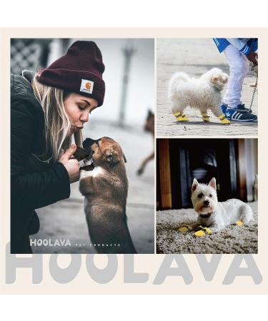 Hoolava Dog Winter Boots - Reflective Straps, Non-Slip Paw Protector for Small/Medium Dogs - Size 6 Yellow - Buy Online on GoSupps.com