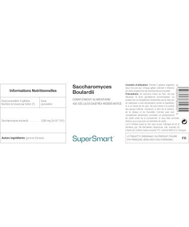 Saccharomyces Boulardii - Contribue R quilibrer la Flore Intestinale et R duire les troubles digestifs - 20 Milliards d UFC - Probiotique - Ultra Levure - Vegan - DrCaps - Supersmart - Buy Online on GoSupps.com