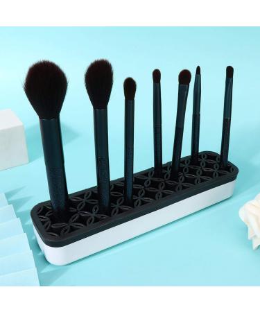 Uxsiya Makeup Brush Stand Nail Pen Storage Box All-Direction for Living Room (Black)