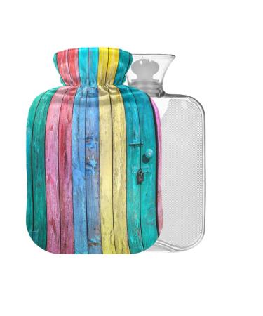 Colored painted boards BPA-free hot water bottle with cover 2 l large hot water bag for pain relief headache neck and shoulders