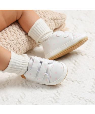 RVROVIC Baby White Heart Oxford Loafer Flats | Anti-Slip PU Leather Baby Shoes 6-12 Months - Buy Online on GoSupps.com