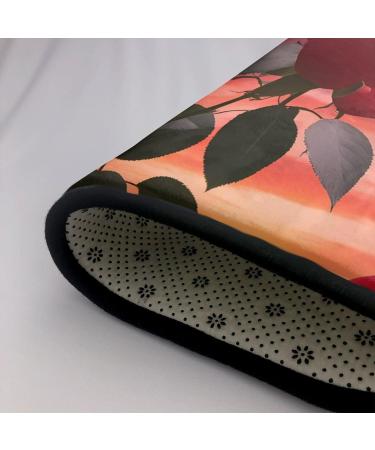 Buy Two Red Roses Flannel Non-Slip Floor Mat 63x48 Inches Comfortable & Lint-Free Perfect for Any Occasion International Shipping Available - Buy Online on GoSupps.com