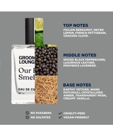 Grooming Lounge Our Best Smeller Cologne - Long-Lasting Black Pepper and Vanilla Scent - Energizing and Confidence Enhancing - No Parabens - Cruelty Free - Vegan Friendly - Day or Night Use - 1.7 oz 1.7 Fl Oz (Pack of 1) - Buy Online on GoSupps.com