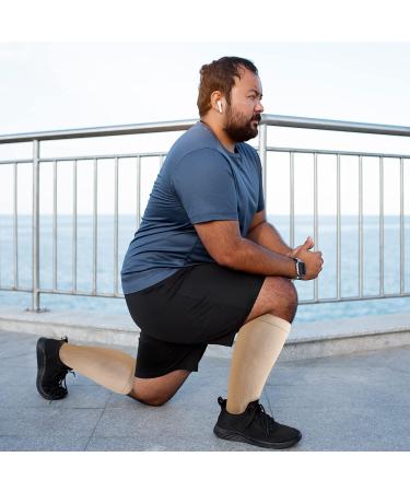 Plus Size Compression Sock For Men and Women: Graduated Compression Stockings for Support Flight Travel Running Pregnancy Sports Edema Nurses Athletic 20-30 mmHg 1Pairs Beige 5XL - Buy Online on GoSupps.com