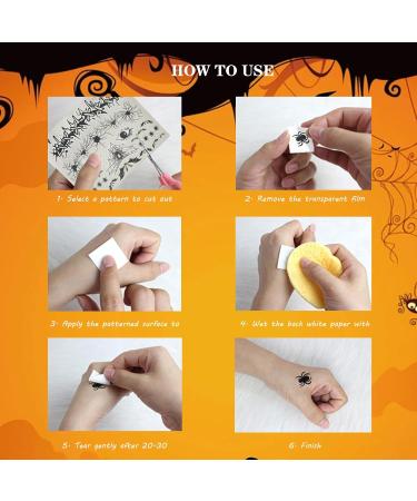 YIYIW Halloween Face Tattoos 12 Sheets Luminious Halloween Tattoos for Adults Kids Glow in The Dark WaterproofTemporary Tattoos for Horror Makeup Halloween Decor Party Supplies (12P-YG) - Buy Online on GoSupps.com