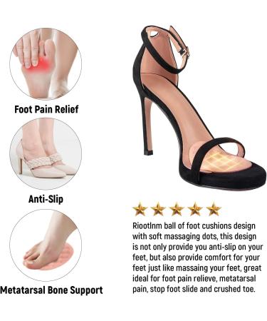 Riootlnm Anti-Slip Ball of Foot Cushions | Metatarsal Pads for Foot Pain Relief | Comfort for High Heels & Loose Shoes | Ideal for Blisters & Heel Grips - Buy Online on GoSupps.com