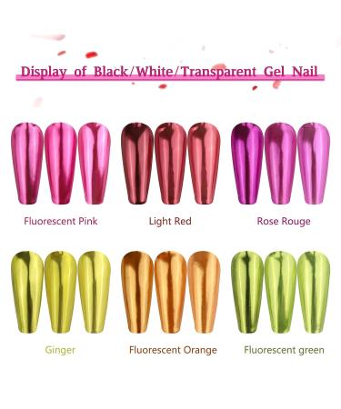 Shop Bishengyf 6-Piece Chrome Nail Powder Set | Metallic Glitter for Stunning Nail Art | Mirror Effect | Summer & Christmas Colors - Buy Online on GoSupps.com