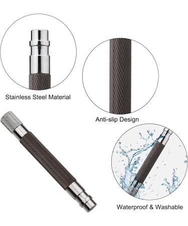 Funs Stainless Steel Shaving Handle for Double Edge Safety Razors | Manual Mustache Removal Knife Replacement - Buy Online on GoSupps.com