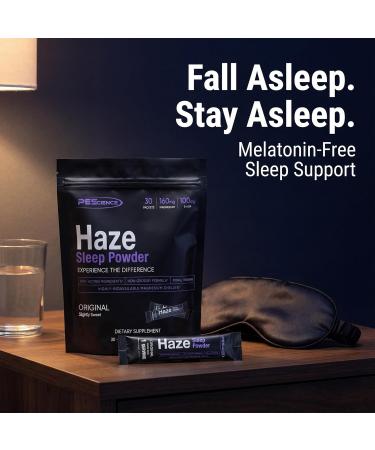 PEscience Haze Sleep Powder, Melatonin-Free, Unflavored, Sleep Support with 5-HTP, Theanine, myo-Inositol and Magnesium, 30 Servings - Buy Online on GoSupps.com