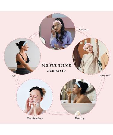 Eicxjui Spa Headband for Women - Terry Cloth Hair Band for Face Washing, Skincare, Makeup - Non Slip Pink - Buy Online on GoSupps.com