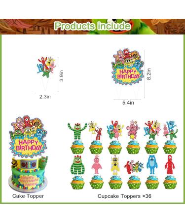 37Pcs Yo Gabba Cake Toppers Cupcake Toppers Yo Gabba Cake Decorations Yo Gabba Birthday Party Supplies Decorations - Buy Online on GoSupps.com
