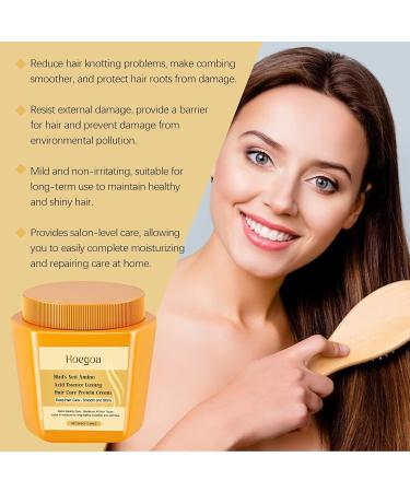 Luxury Nourishing Protein Hair Cream with Amino Acids Moisturizing and Gentle Hair Mask for Dry Frizzy and Damaged Hair (1pcs) - Buy Online on GoSupps.com