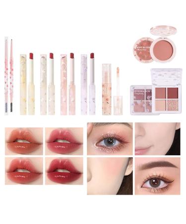 Juzinqu Korean makeup set |8/16-part all-in-1 make-up sets |MakeUp set includes lipstick rouge eyeshadow palette eyebrow pencil and concealer pencil |Make-up gift set 8 STK