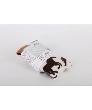 Microwavable Lavender Wheat Bags Animal Print Microwave Heat Pack for Back Neck Joints and Shoulder Pain Relief 44cmx13cm (Horses White) - Buy Online on GoSupps.com