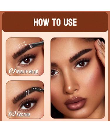 Bestvisse 2 in 1 Eyebrow Pomade Long Lasting Eyebrow Styling Cream with Brush Two Colors Eyebrow Styling Cream for Women - Buy Online on GoSupps.com