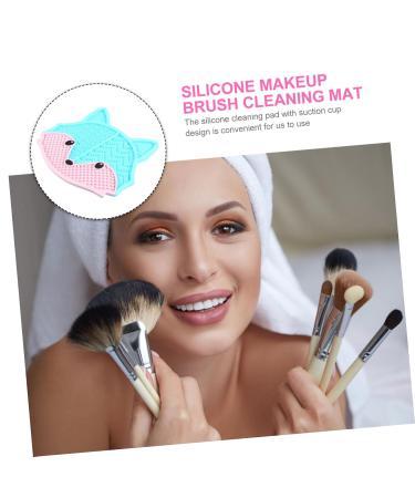 Buy Silicone Makeup Brush Cleaning Pad - 17x15cm Blue | Best Brush Scrubber Mat for Flawless Makeup Application - Buy Online on GoSupps.com