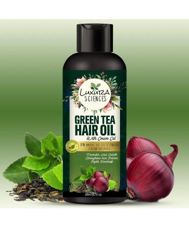 Luxura Sciences Green Tea & Onion Hair Oil 200ml - Winter Hair Improvement - Buy Online on GoSupps.com