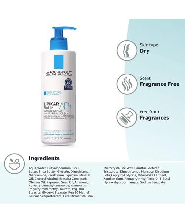 La Roche-Posay Lipikar Triple Repair Body Cream - Shea Butter & Niacinamide Lotion for Dry Skin - 13.52 Fl Oz - Buy Online on GoSupps.com