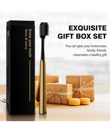 Z-VAPRESS Gold Ceramic Travel Toothbrush - Luxury Golden Plated Design + 2 Bonus Soft Silicone Replacement Heads - Buy Online on GoSupps.com