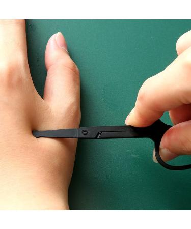 2Pcs Nose Hair Scissors Set for Beard, Moustache, Eyelash & Eyebrow Trimming - Black - Buy Online on GoSupps.com
