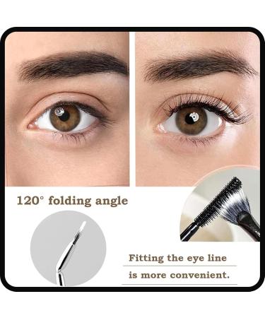 Anjoize Eyelash Fan Brush Mascara Fan Brush for Lashes Dolly Mascara Fan Brush Anjoize Mascara Fan Brush Folding Angle Scalloped Lash Brush Fan Shaped Mascara Brush for Women Girls (2pcs) - Buy Online on GoSupps.com